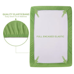 TILLYOU mini crib sheets feature a tight elastic band for secure fit.