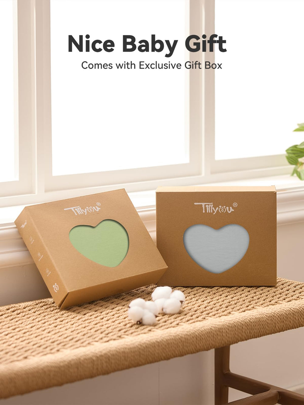 TILLYOU muslin bassinet sheet universal fit on various mattress shapes.