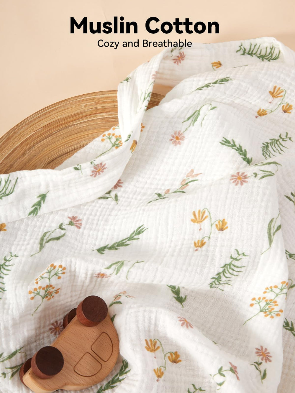 TILLYOU nursing cover with arch neckline for privacy and airflow