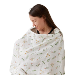 TILLYOU Daisy nursing cover in breathable cotton for gentle feeding