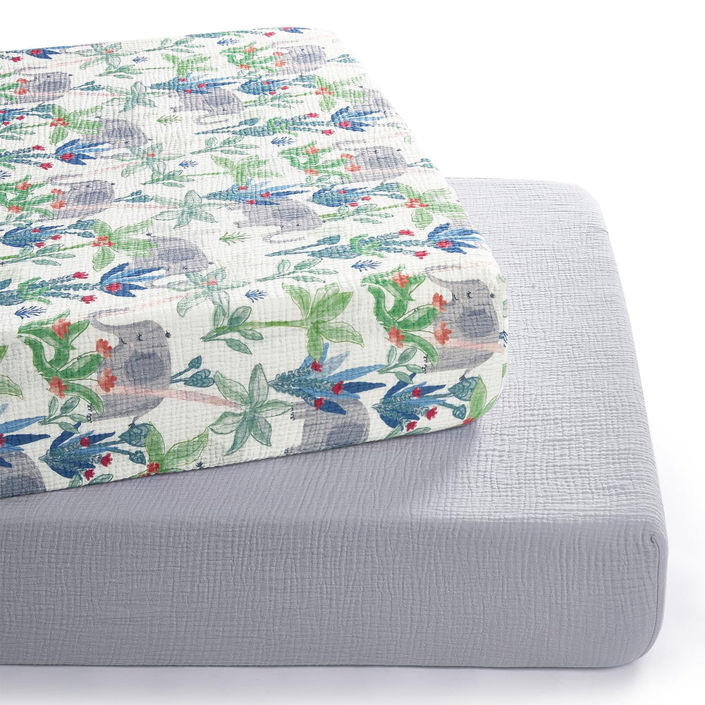 TILLYOU two-pack crib sheets for quick changes.