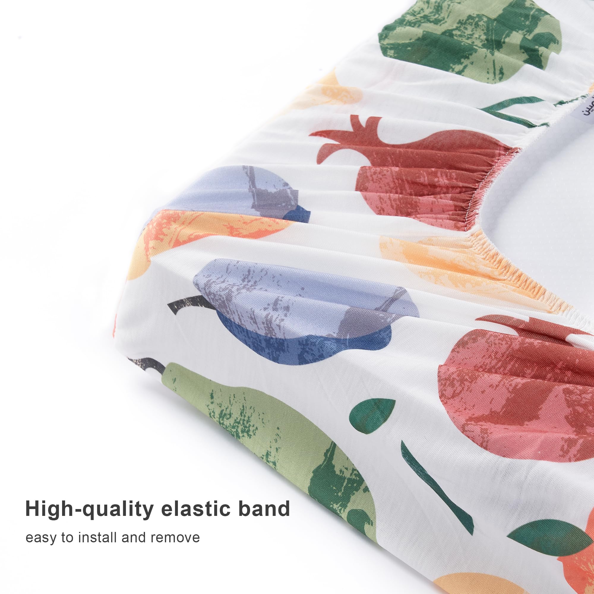 TILLYOU orangish changing pad cover with warm tone for nursery style