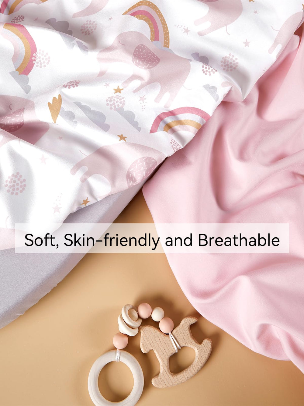 TILLYOU oval hourglass bassinet sheet fits varied shapes with a snug, secure feel.