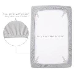 TILLYOU pack-n-play sheet with elastic band keeps the sheet secure.
