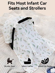 TILLYOU car seat cover with secure snap-on fit blocks wind and dust.