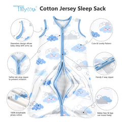 TILLYOU sleep sack with double zipper for easy night diaper changes.