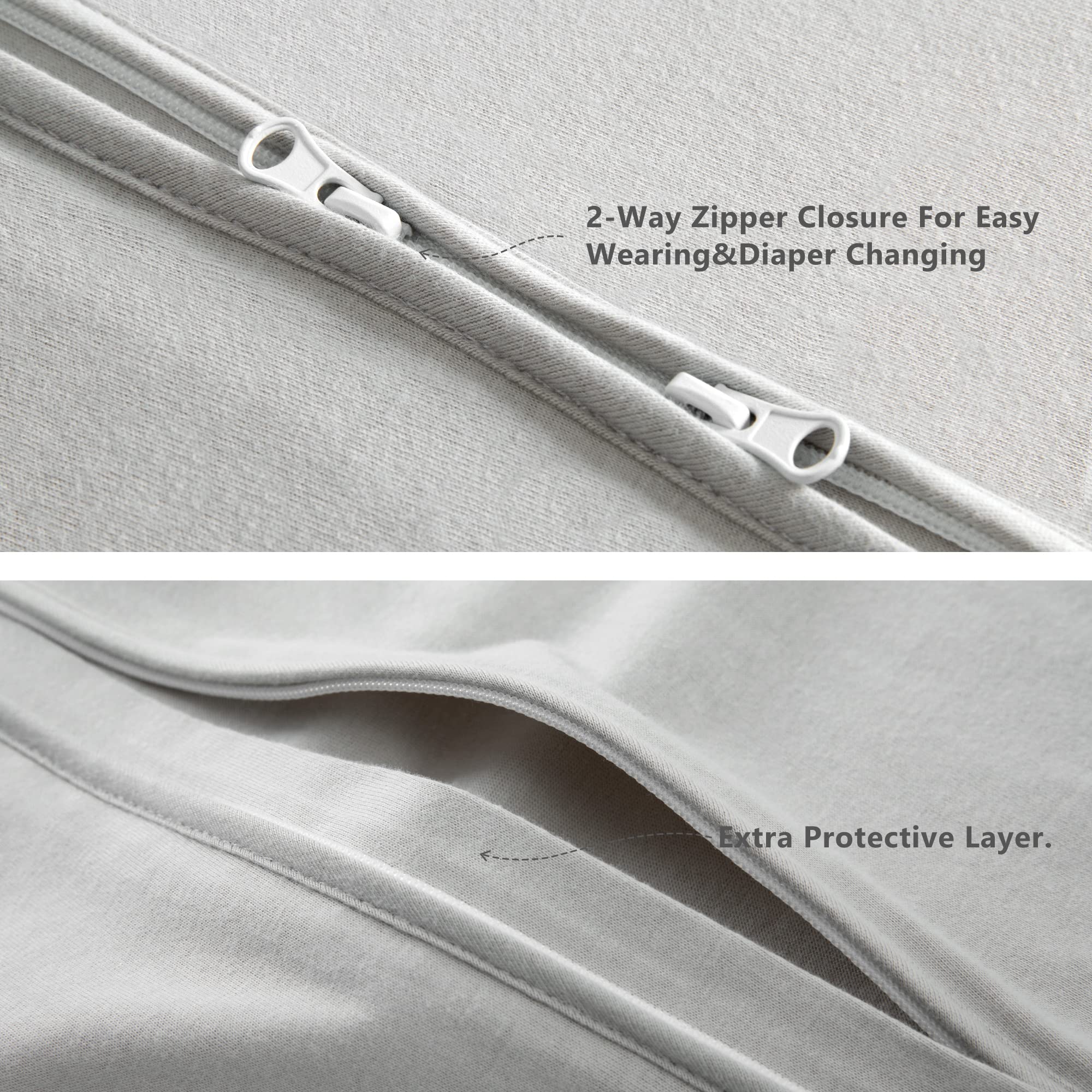 TILLYOU sleep sack wide-leg room supports active movement