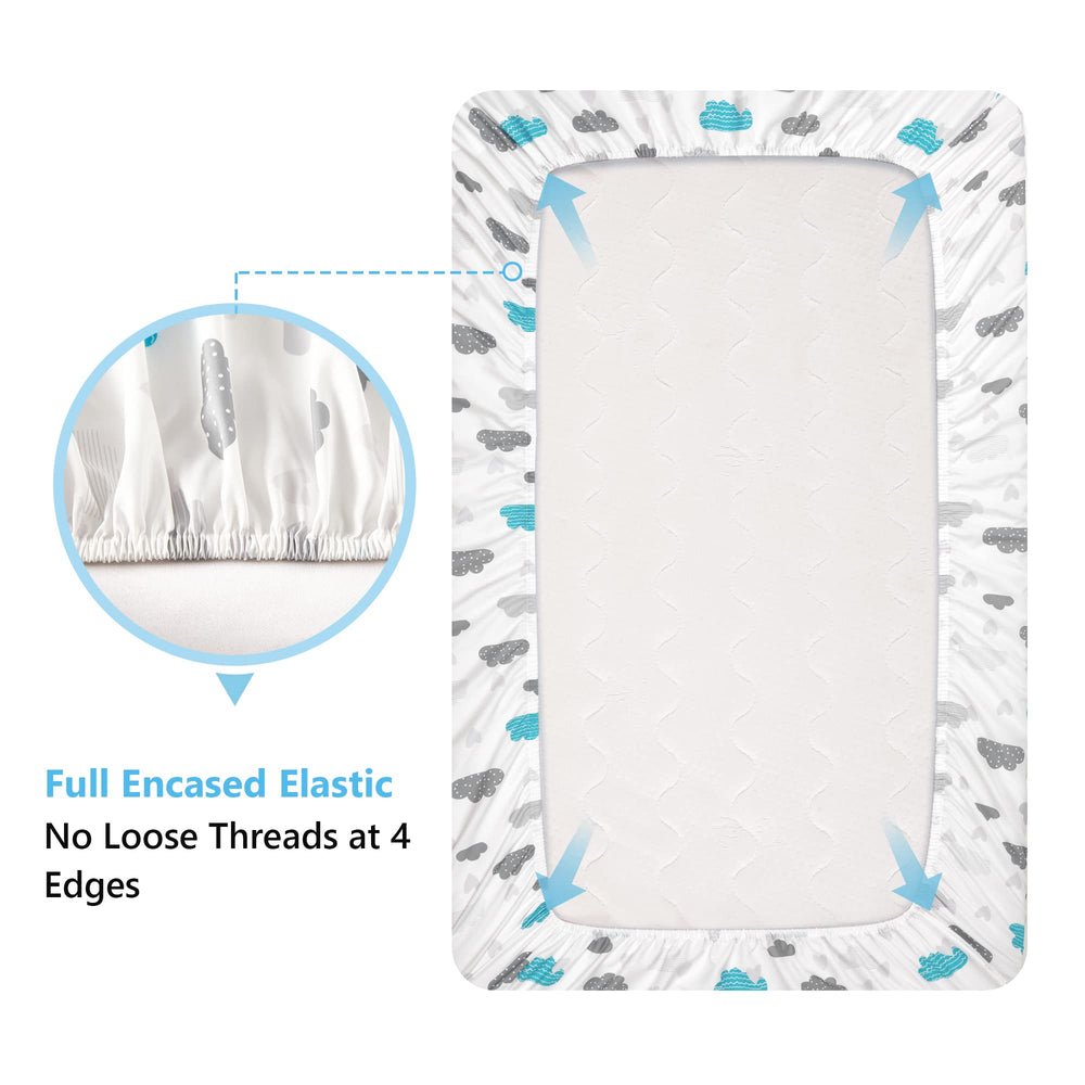 TILLYOU soft polyester fabric close-up, breathable comfort for babies