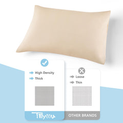TILLYOU 13x18 fit pillowcase keeps toddler pillows snug and secure