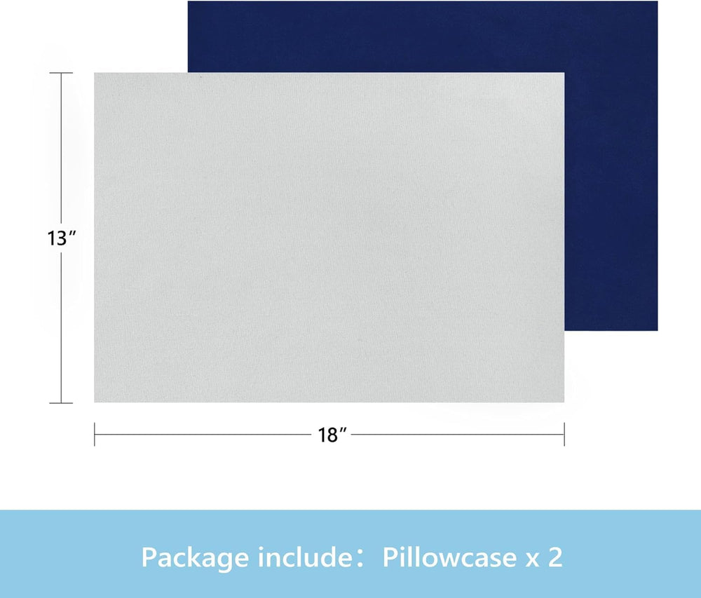 TILLYOU toddler pillowcase navy texture close-up highlighting softness and comfort.