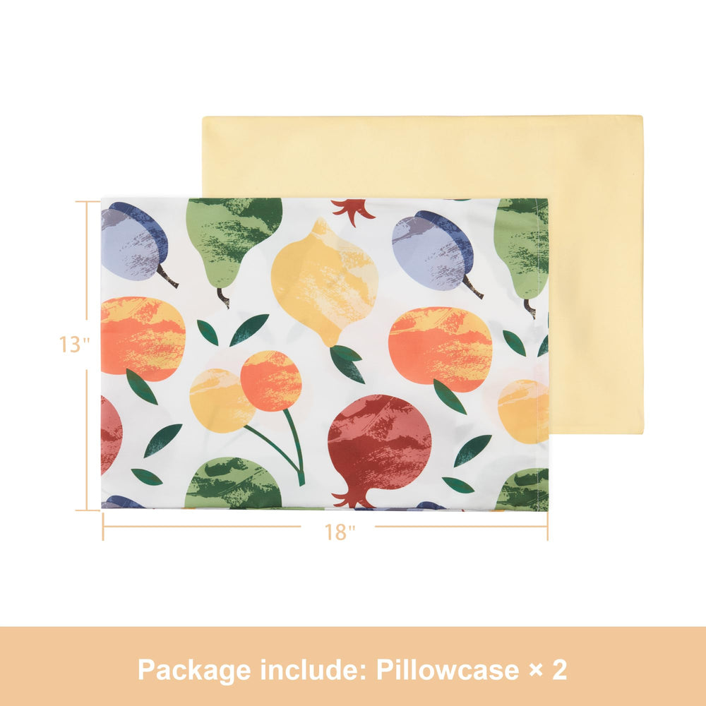 TILLYOU toddler pillowcase Orangish pattern shows vibrant color on the go