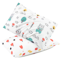 TILLYOU toddler pillowcase two-pack with envelope closure keeps pillows tidy and snag-free.