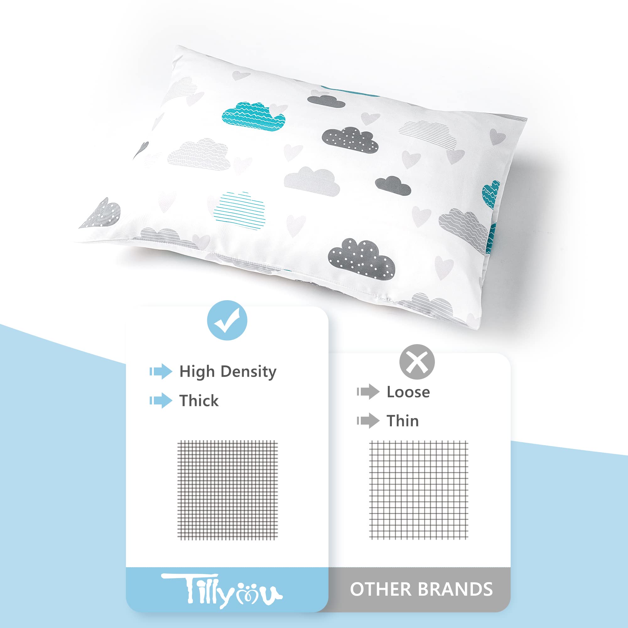 TILLYOU 2-pack shows convenient value and coordinated options for toddlers’ sleep space.