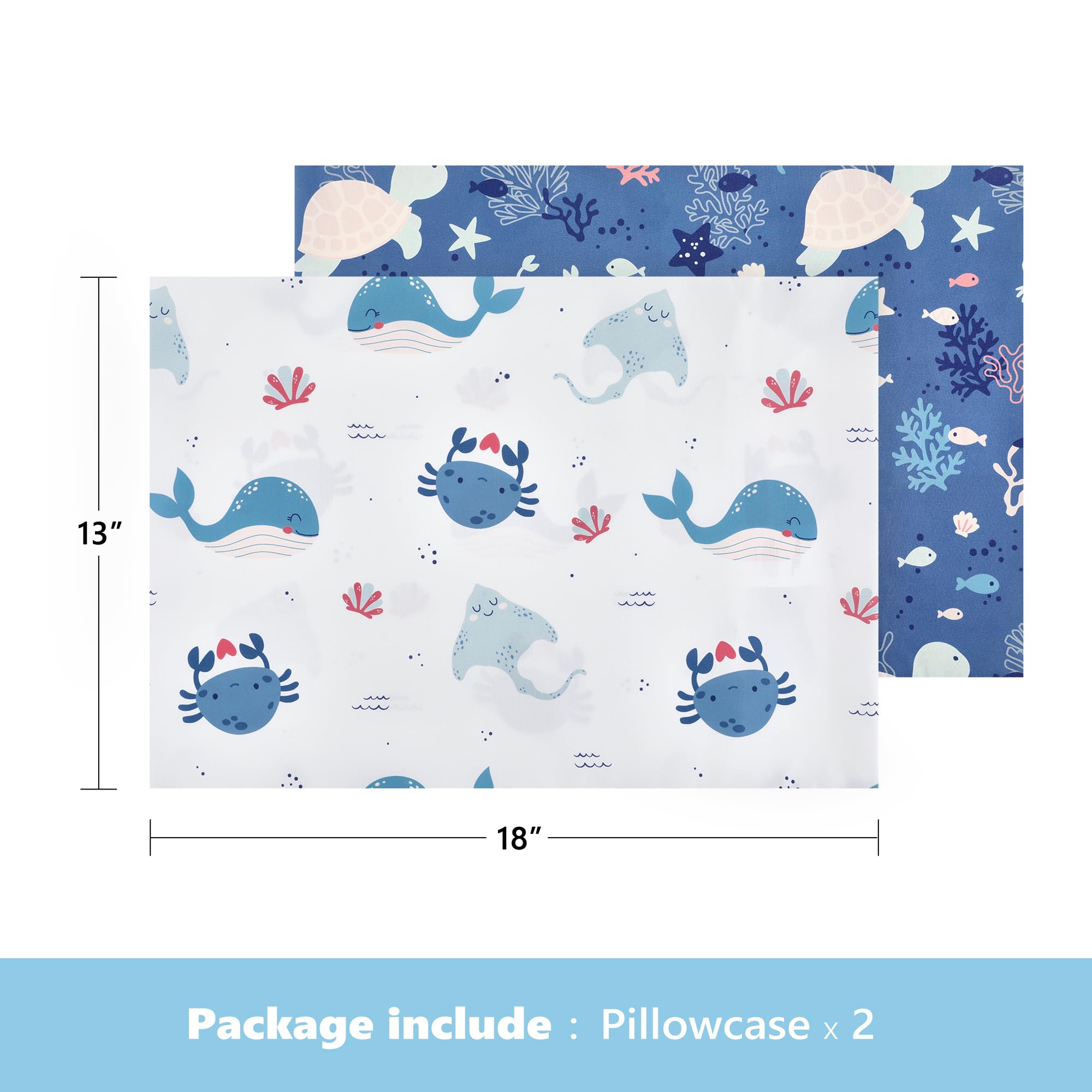 TILLYOU Beach Time Manta Ray pillowcase offers silky comfort for travel naps