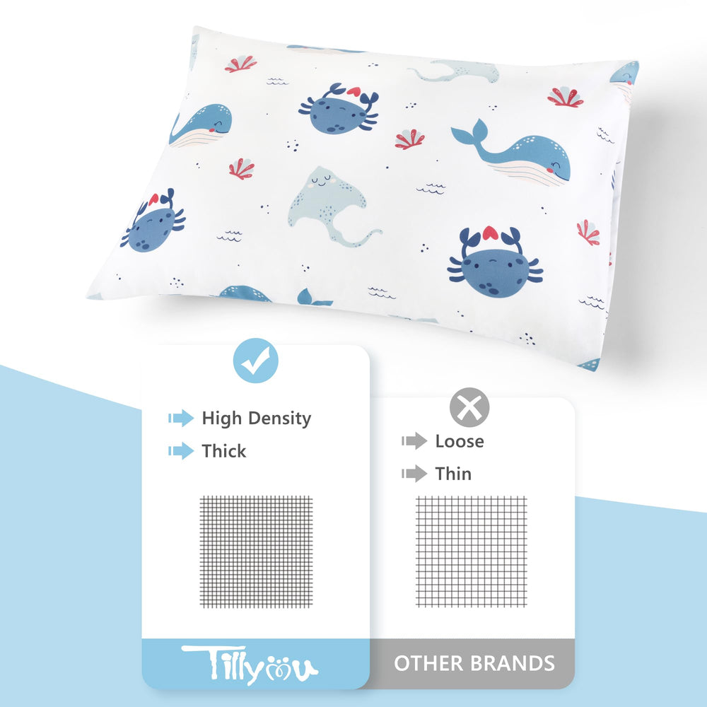 TILLYOU Envelope closure pillowcase with smooth, zipper-free design