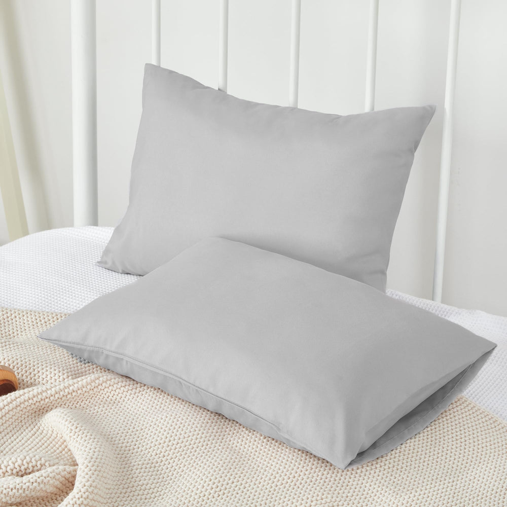 TILLYOU gray pillowcase in two-pack for easy nursery coordination