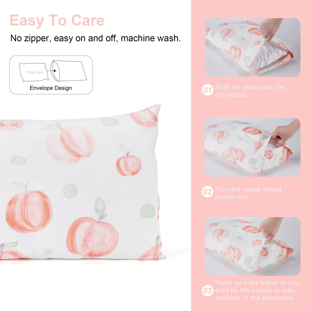 TILLYOU light-green toddler pillowcase brightens kid's bed