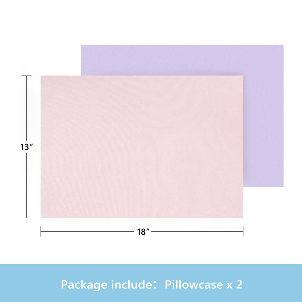 TILLYOU toddler pillowcase light pink closeup highlights silky softness for kids.