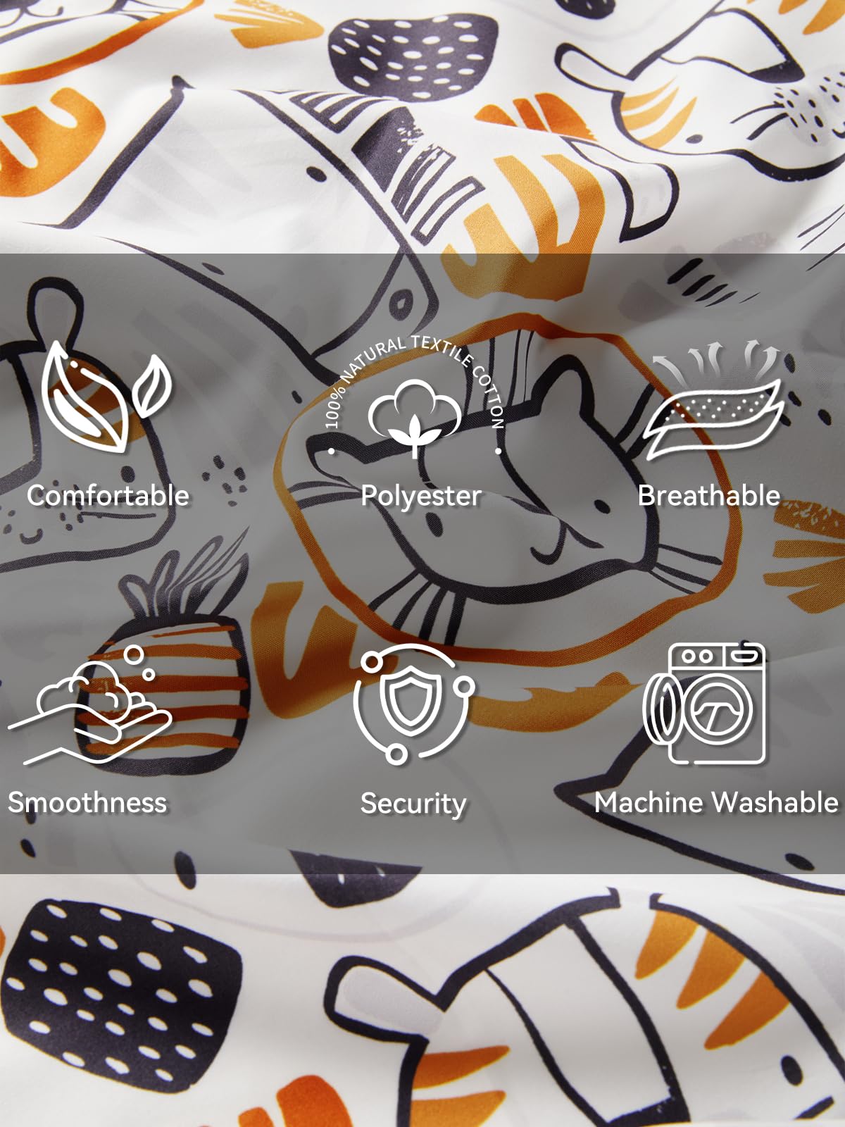 TILLYOU machine-washable pillowcase, cold gentle cycle for easy care.