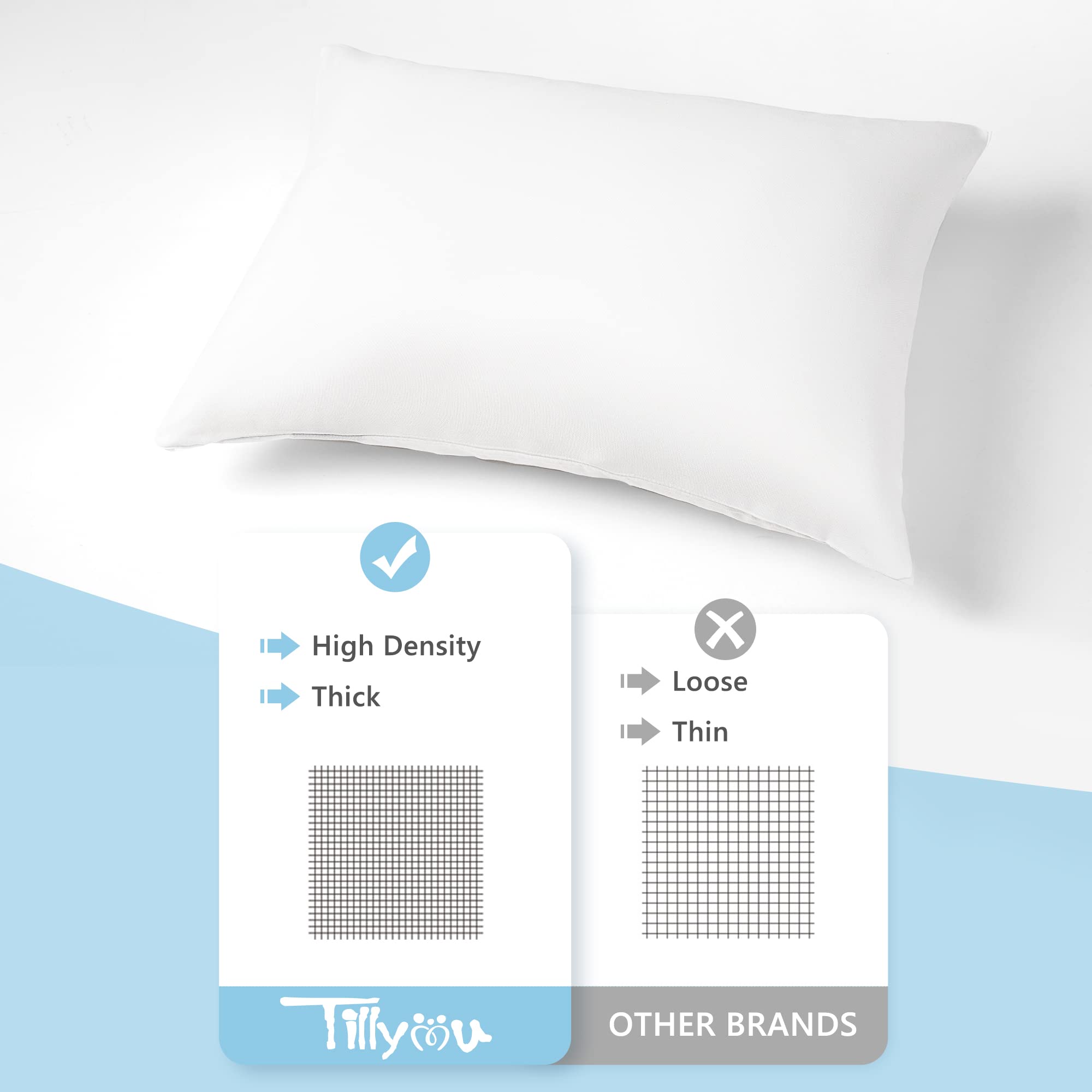 TILLYOU pillowcase available in multiple color patterns to match decor