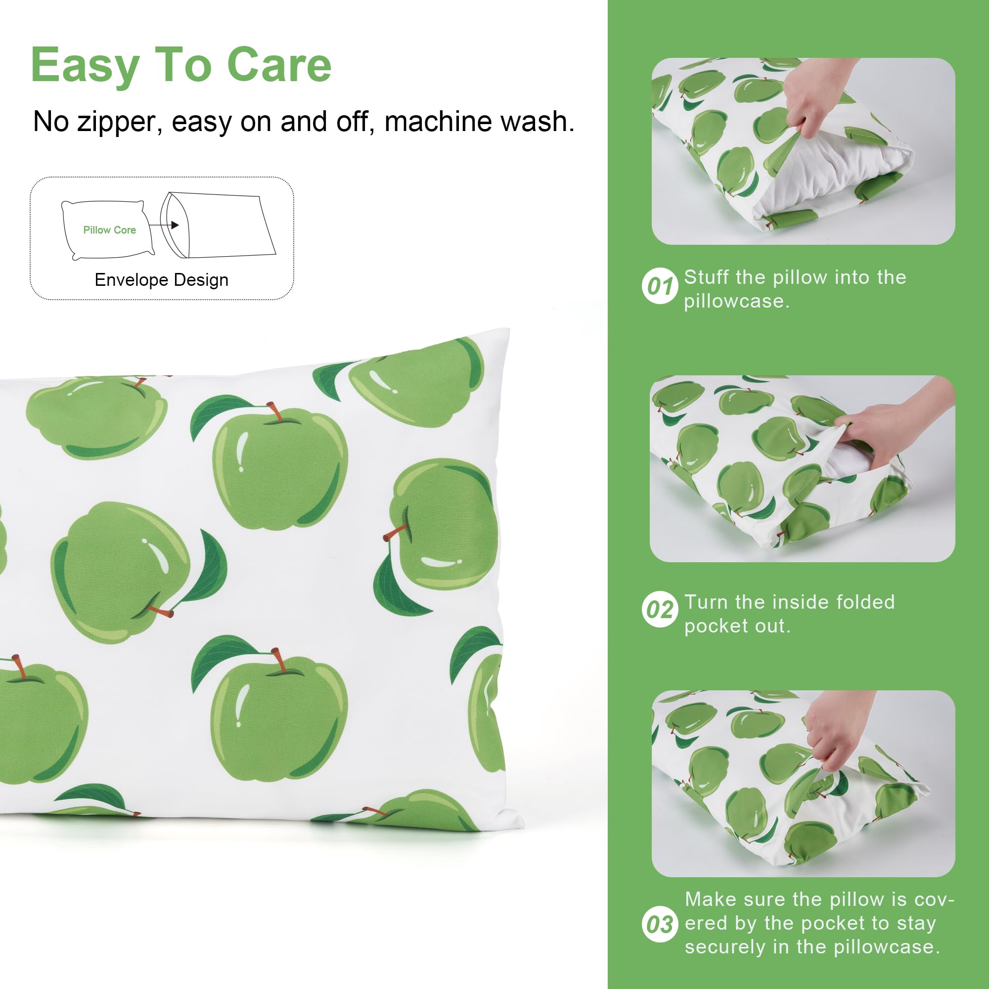 TILLYOU pillowcase with envelope closure design, gentle on skin.