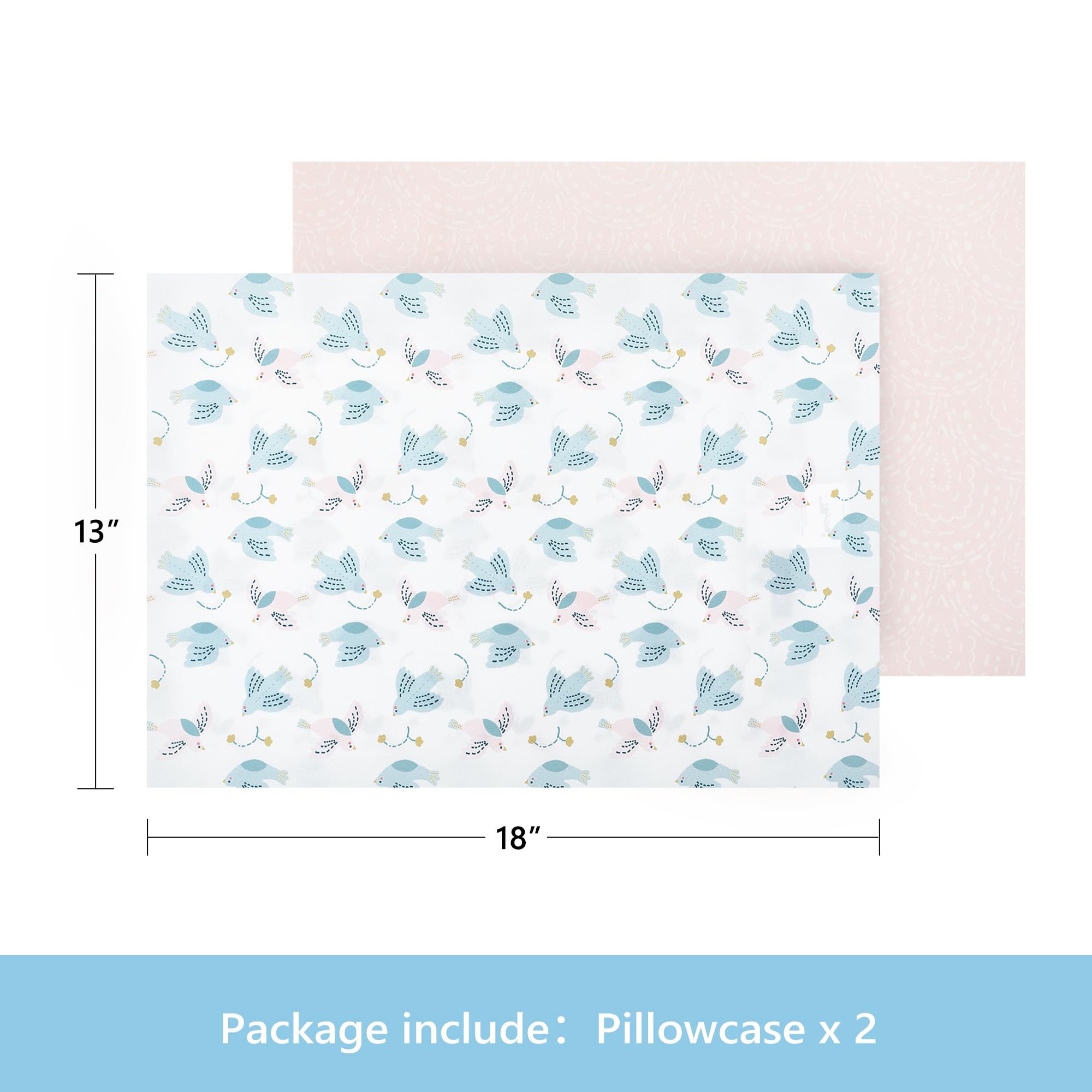 TILLYOU toddler pillowcase featuring peace dove design for soothing bedtime visuals