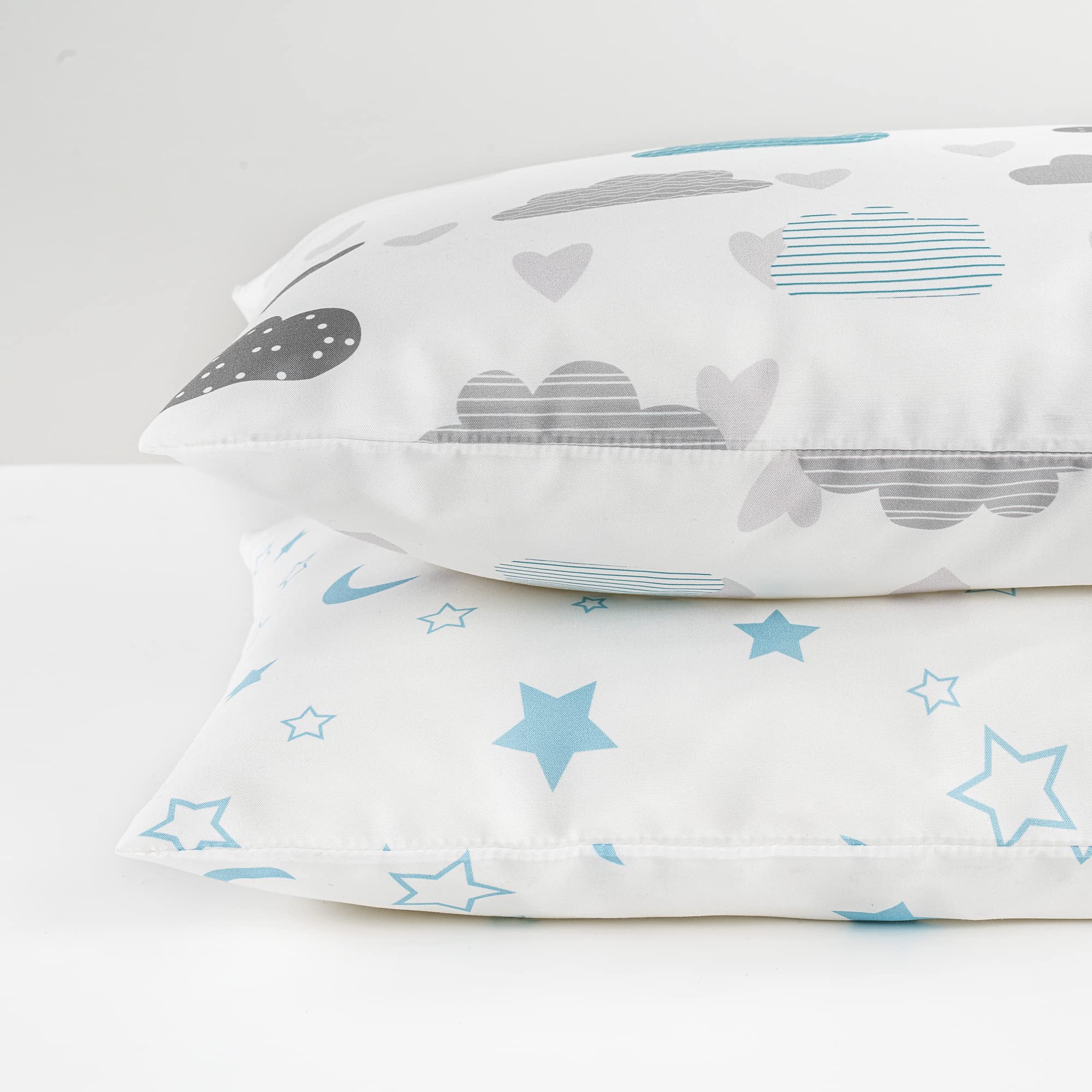 TILLYOU toddler pillowcase 13x18 fits standard travel pillows for on-the-go comfort.
