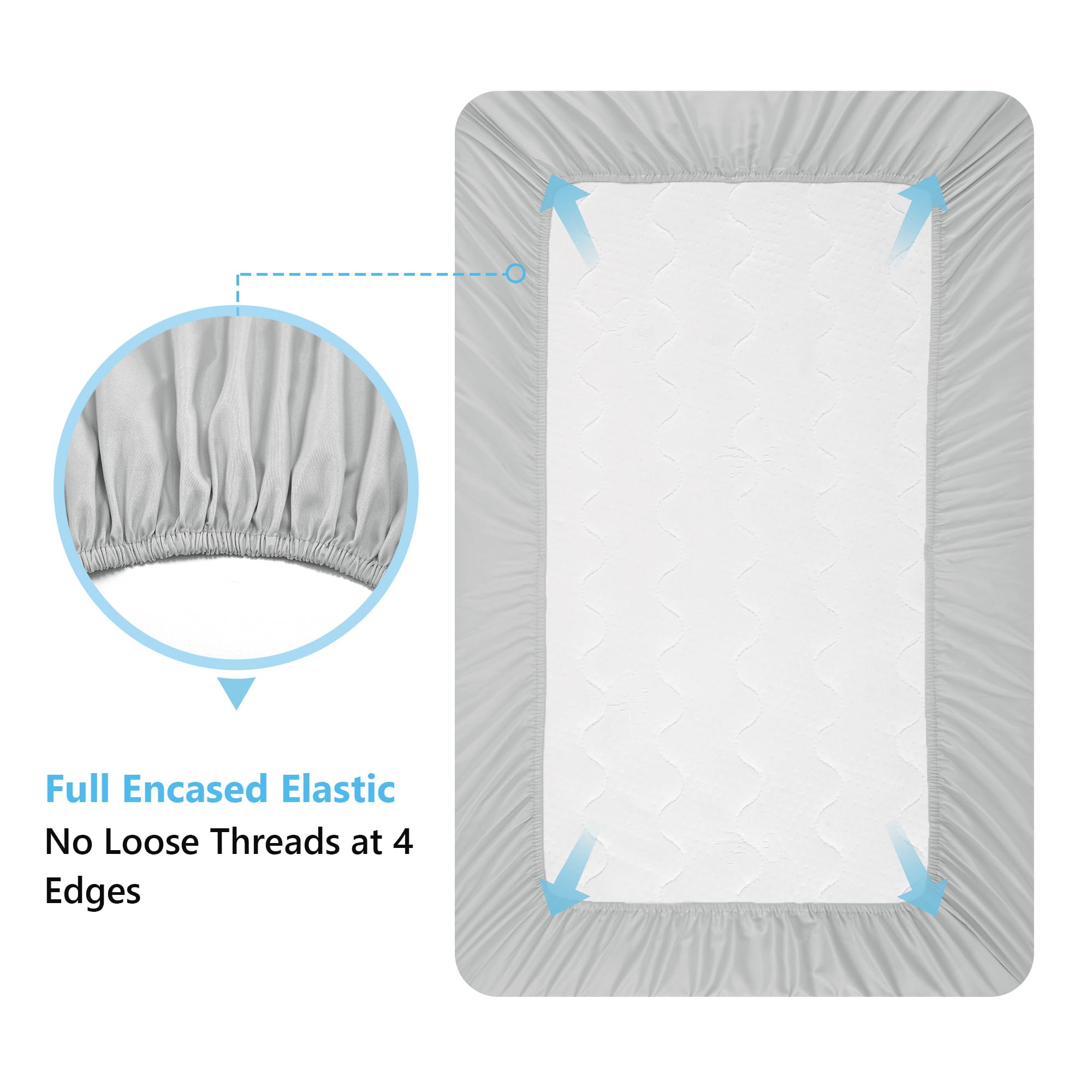 TILLYOU two-pack soft microfiber sheets provide versatile nursery use.