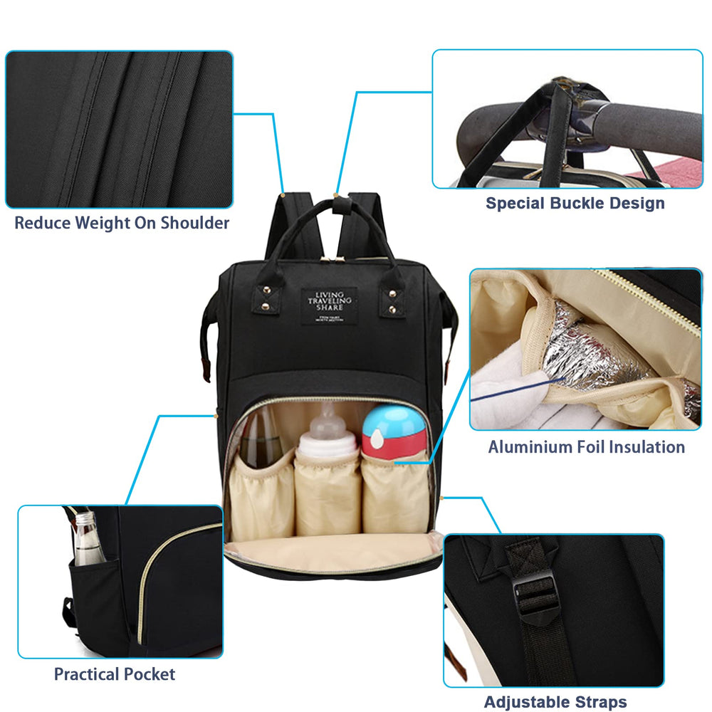 Timberer diaper bag bottle holders demonstrate insulated pockets to keep bottles at set temperatures