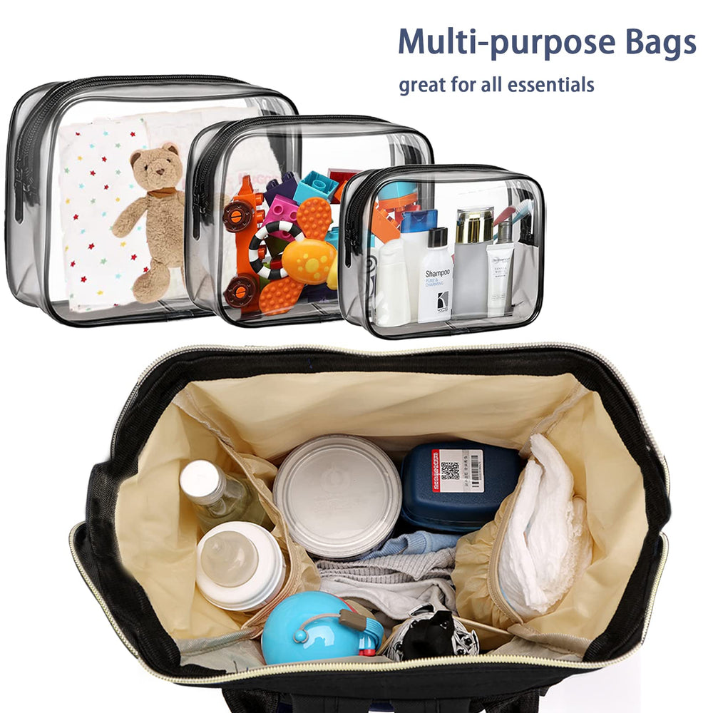 Timberer diaper bag organizer pouches visible for quick access on the go