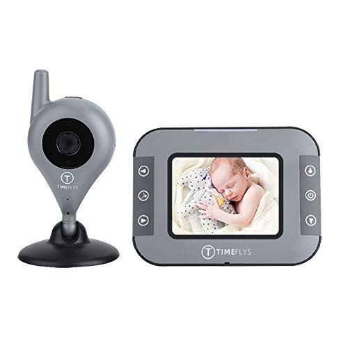 TimeFlys Video Baby Monitor front view with a clear 2.4-inch screen for quick checks.