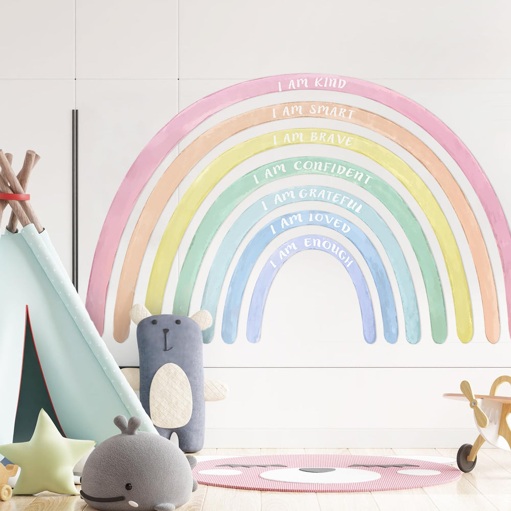 Tinideya rainbow wall decal playroom decor brightens imagination.