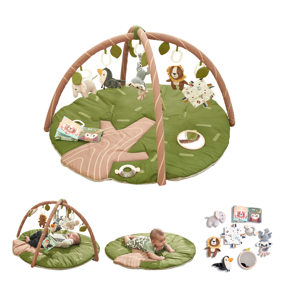 TINITIGIES Baby Play Gym Mat full view for safe, generous tummy time.