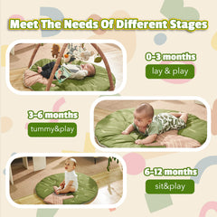 TINITIGIES detachable jungle toys include lion rattle for interactive play.