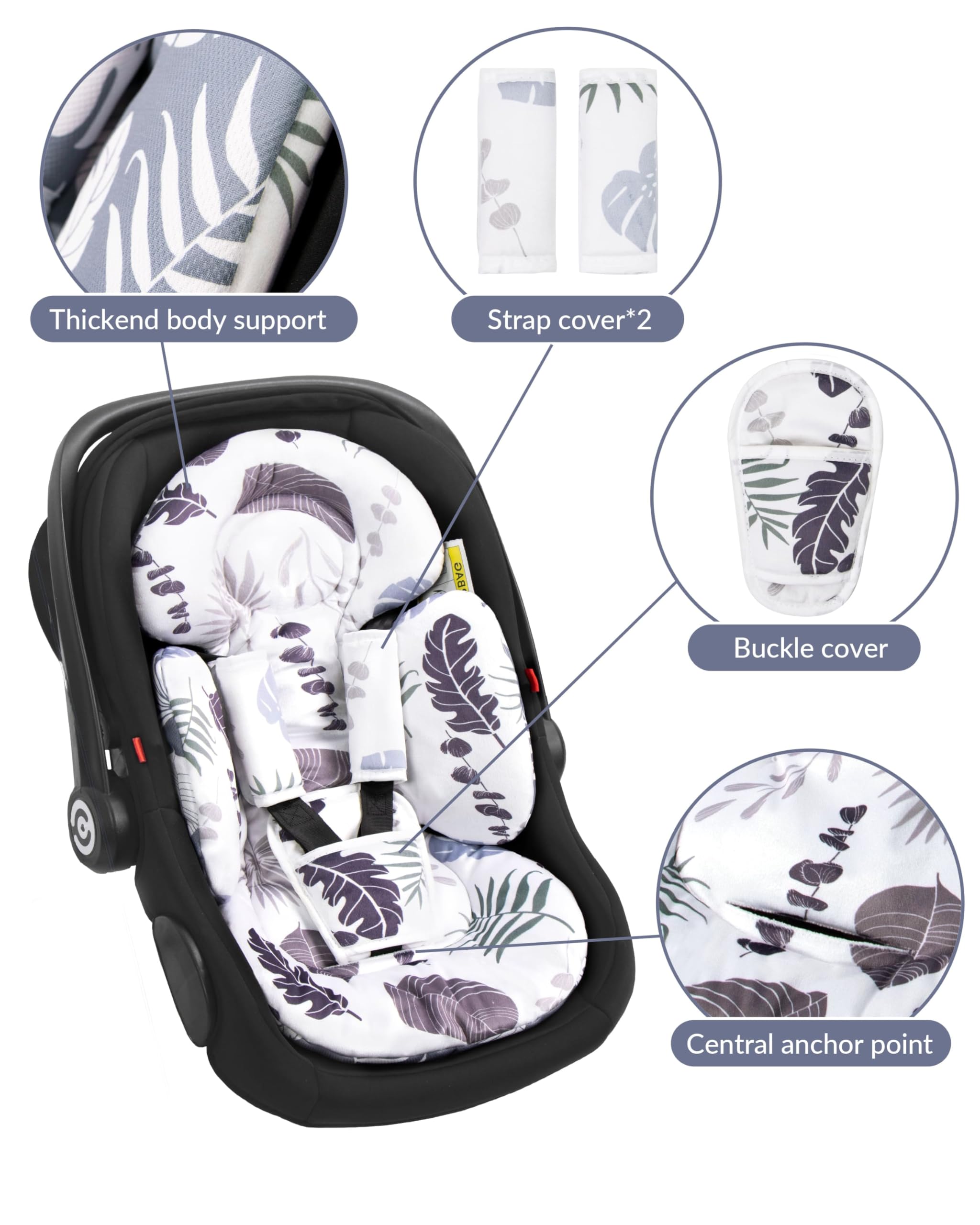 TinlyFinly buckle cover shields delicate skin from harness