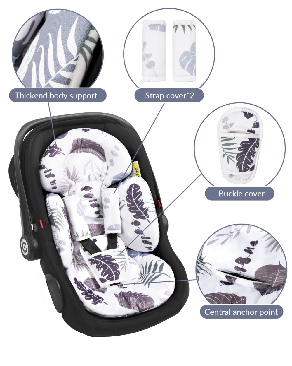 TinlyFinly buckle cover shields delicate skin from harness