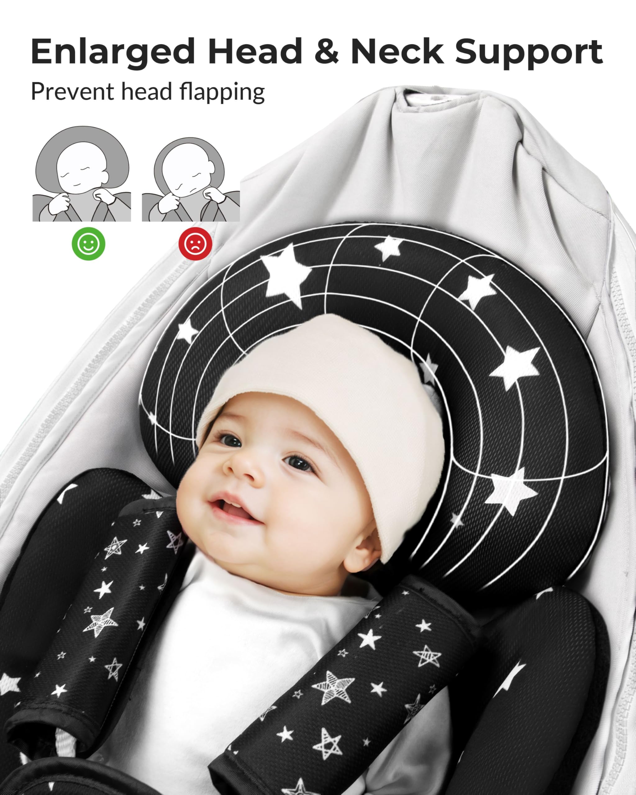 TinlyFinly buckle covers protect delicate skin from harness friction