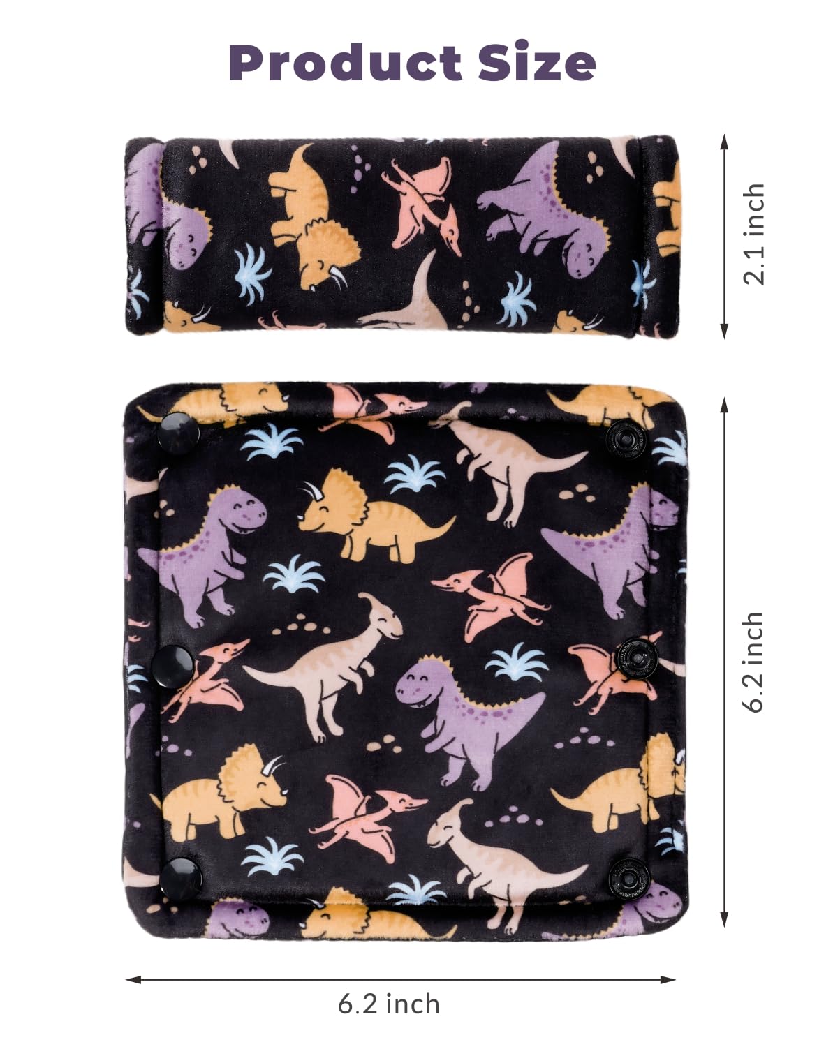 TinlyFinly Dinosaur pushchair belt pad keeps skin comfortable on journeys.