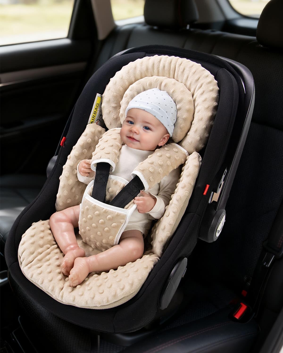 TinlyFinly extra headpiece adds newborn head stability for the first months.