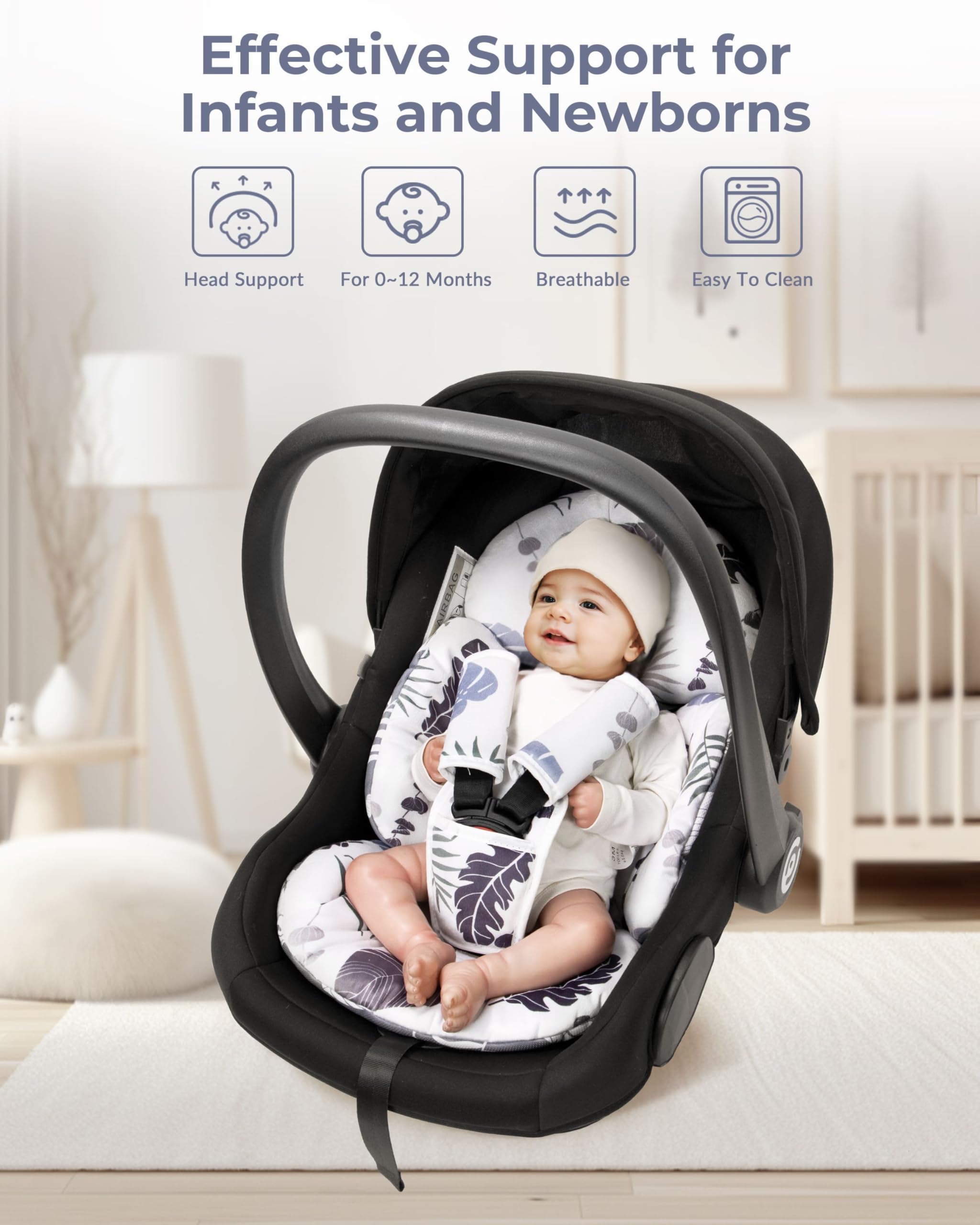 TinlyFinly head and neck support stabilizes your newborn