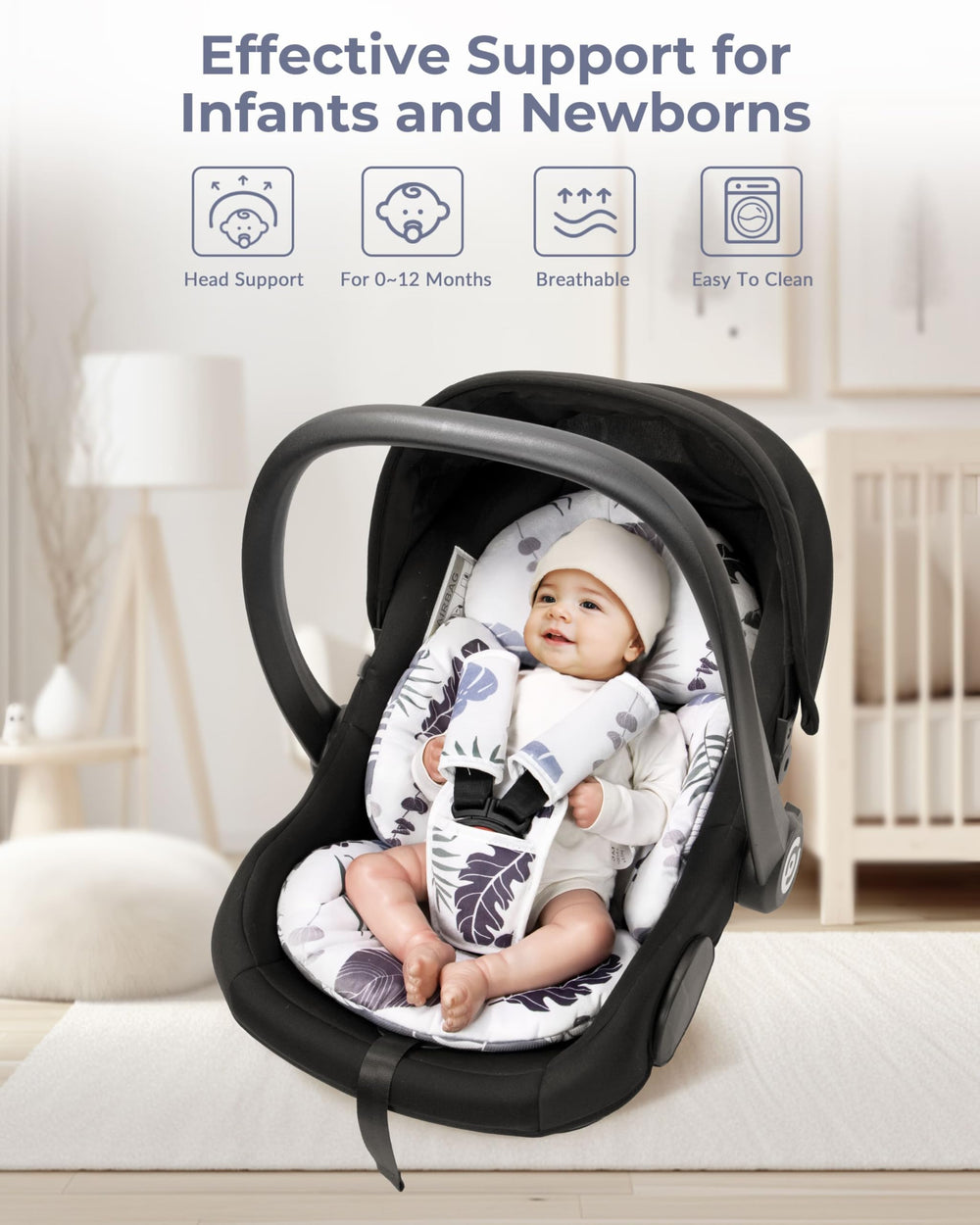 TinlyFinly head and neck support stabilizes your newborn