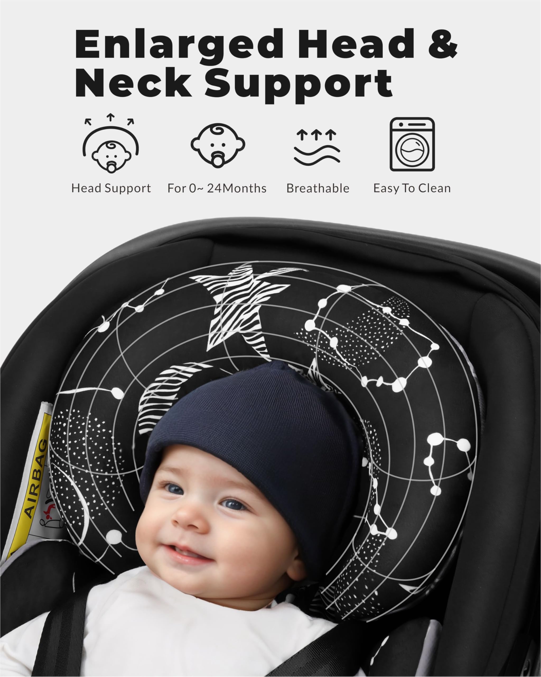 TinlyFinly infant seat insert buckle cover keeps harness clean and comfortable.