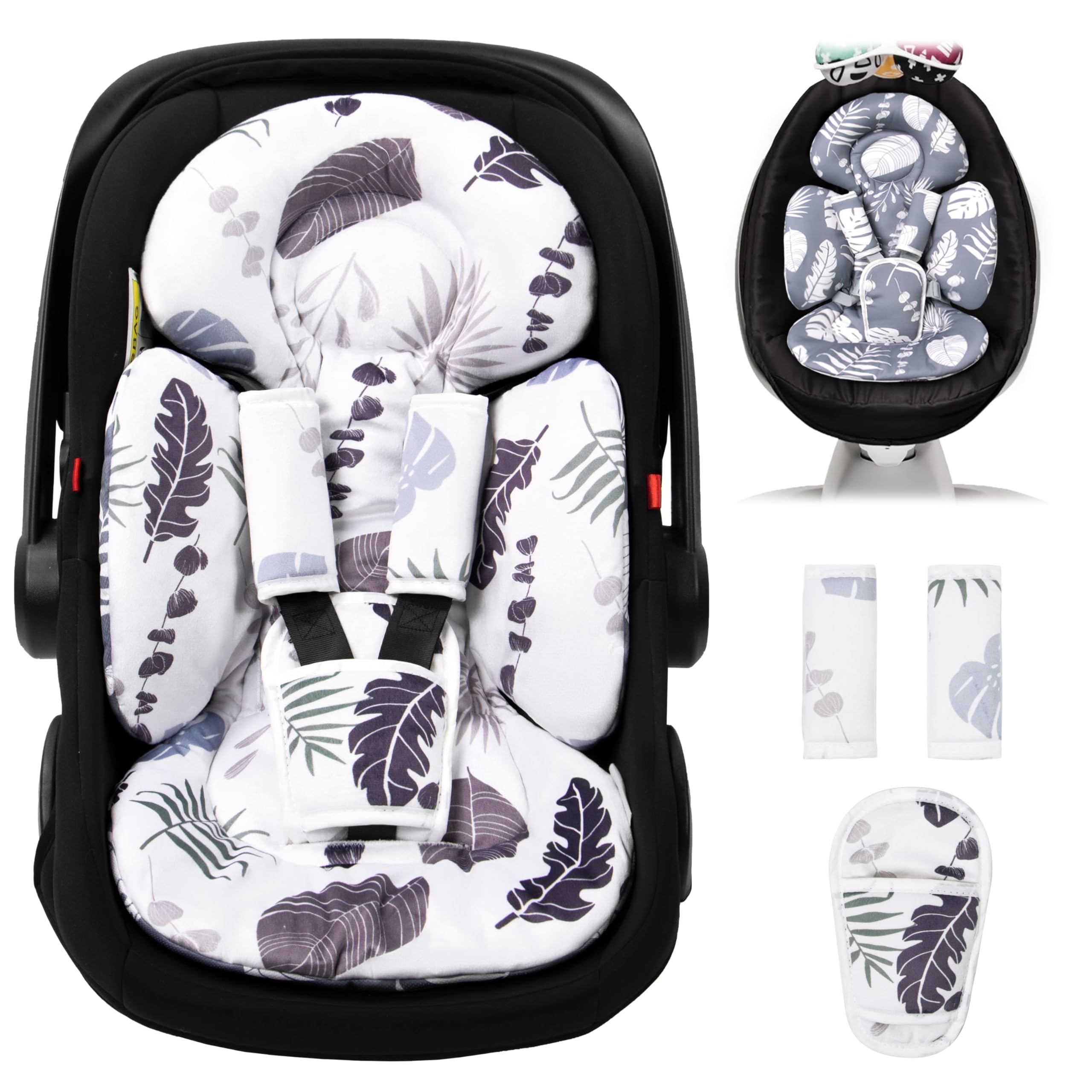 TinlyFinly newborn insert with reversible design for year-round comfort