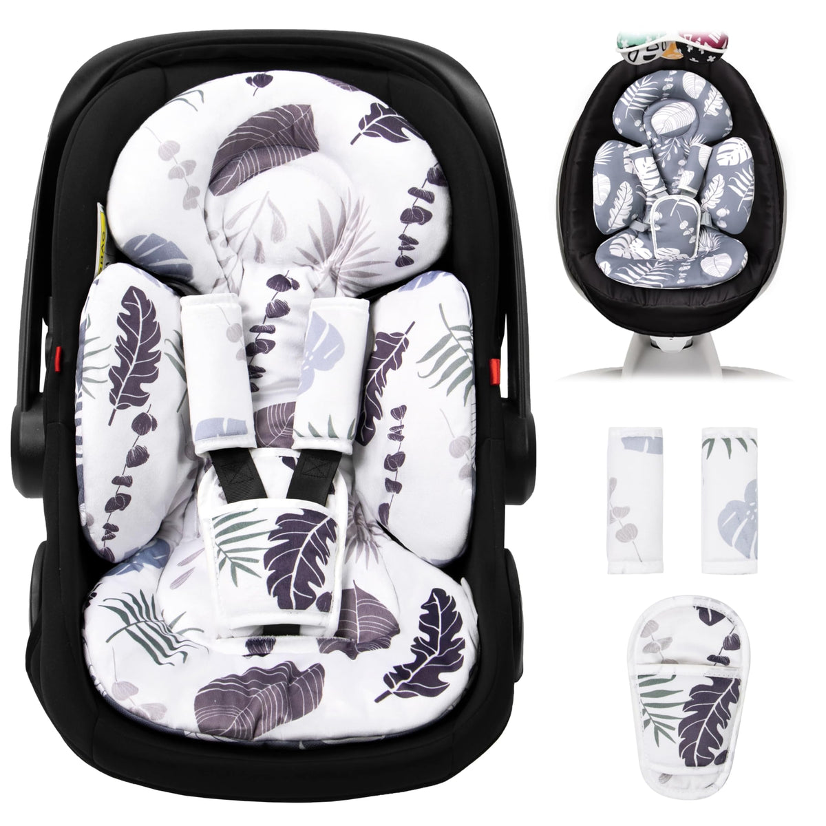 TinlyFinly newborn insert with reversible design for year-round comfort