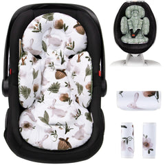 TinlyFinly newborn insert with reversible rabbit pattern for cozy head support