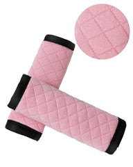 TinlyFinly baby belt pads with plush filling provide cushioned support during stroller walks