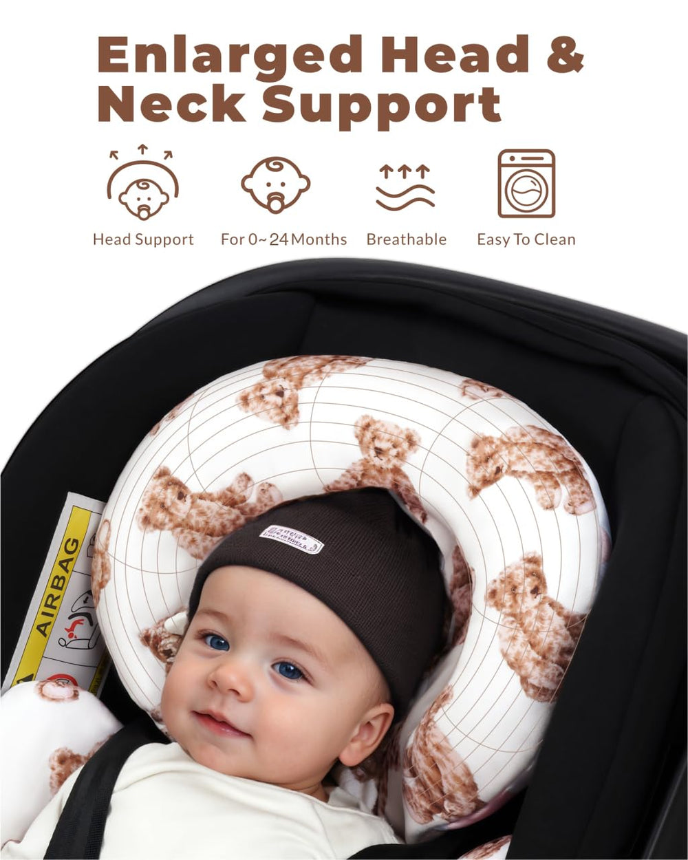 TinlyFinly removable cushion adapts as baby grows for continued comfort.