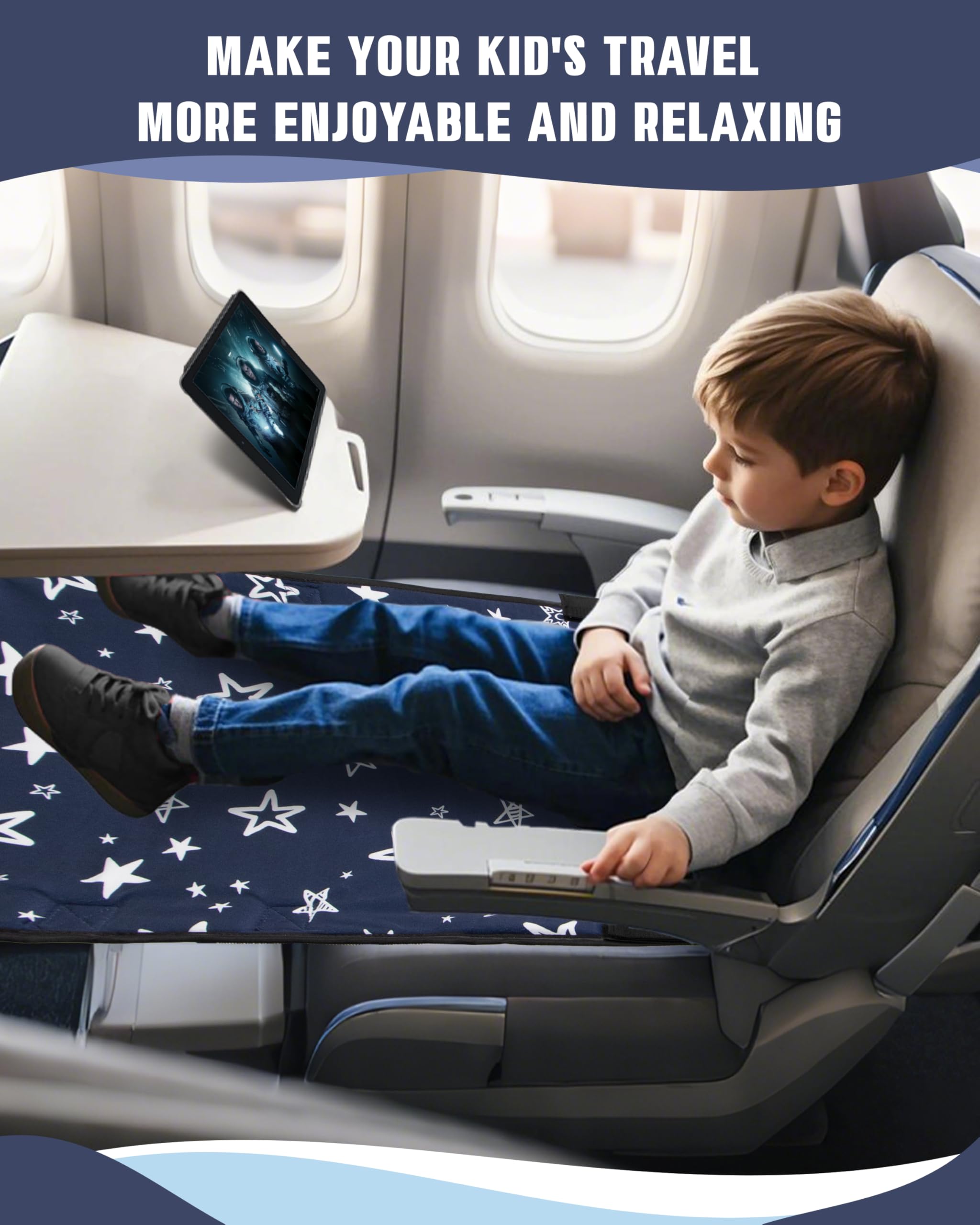 TinlyFinly soft velvet material offers comfortable, breathable cushioning for kids mid-flight.