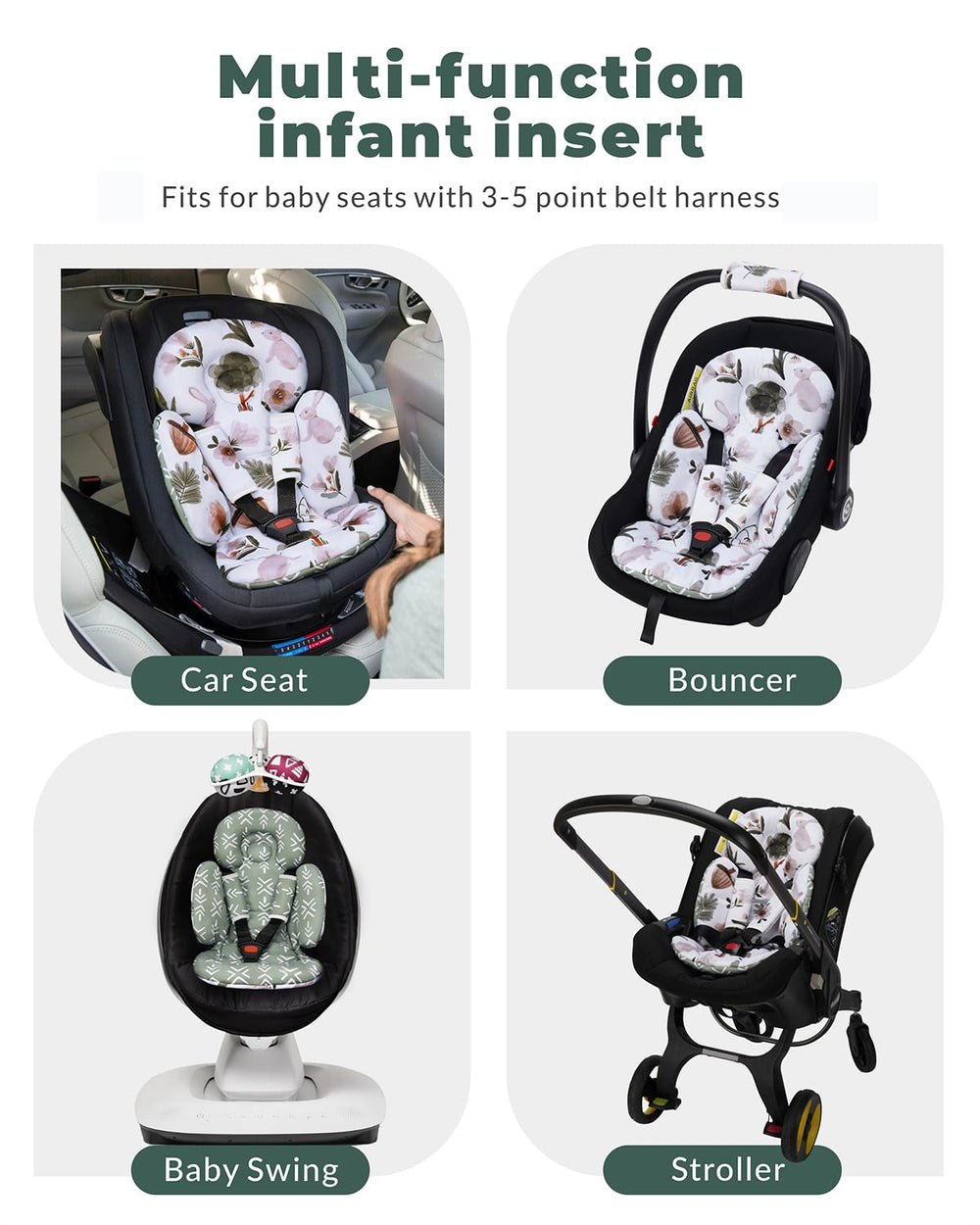TinlyFinly universal compatibility fits most infant seats and strollers