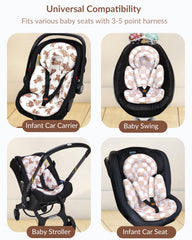 TinlyFinly universal harness compatibility fits most 3- to 5-point seats.